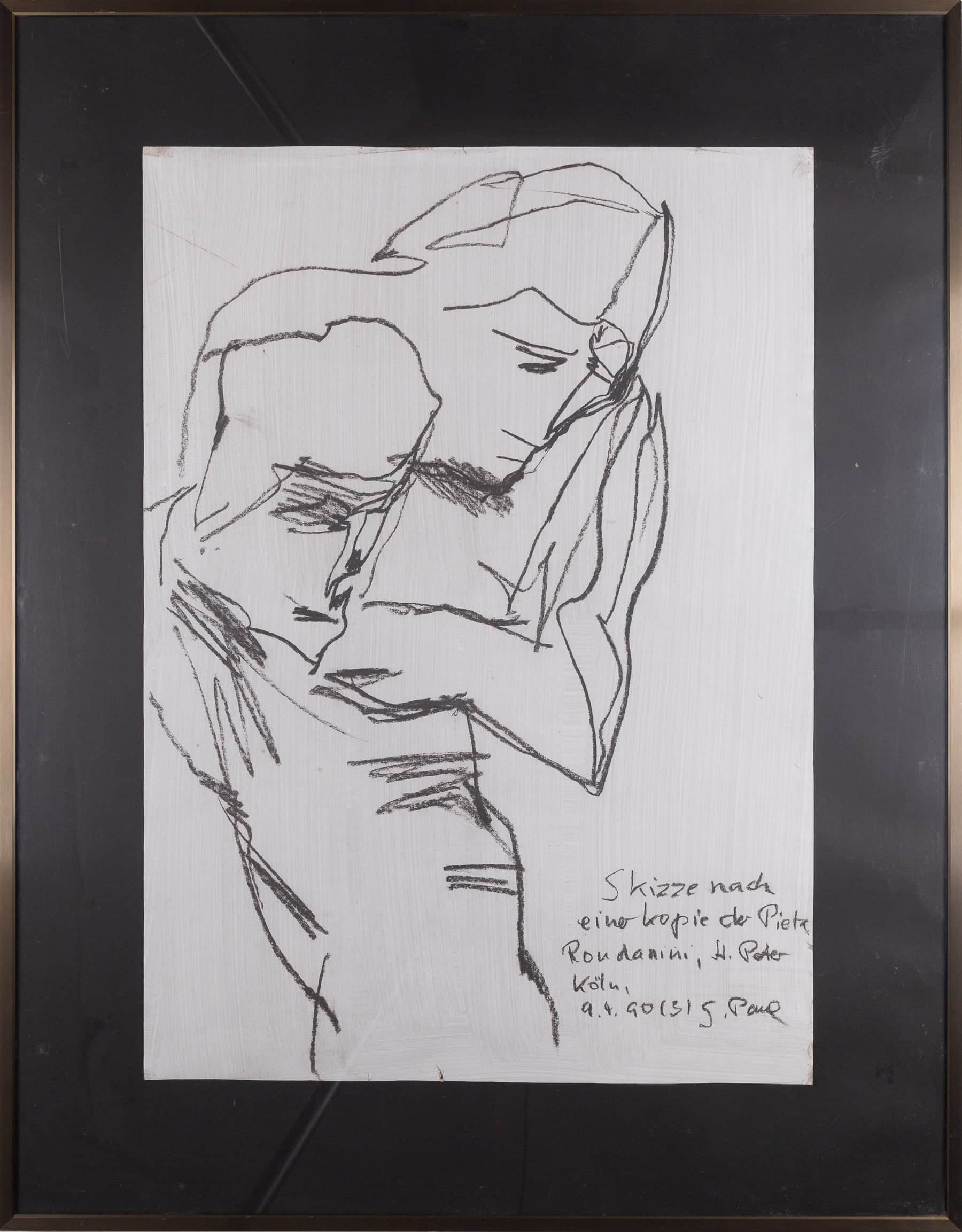 Skizze nach einer Kopie der Pieta Rondanini